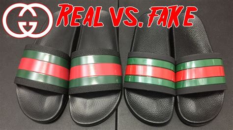 fake gucci slides vs real|gucci slides cheap real.